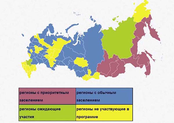 Какие города работаю в программе переселения мир мстительно