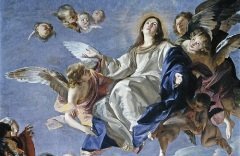 Фрагмент картины Кабазалеро "Успение Богородицы" (1665-1670, Музей Прадо, Испания)