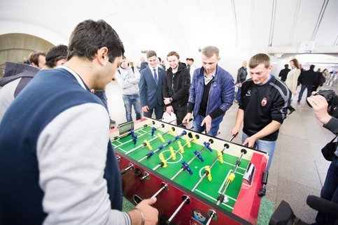 В метро на время ЧМ-2018 появились игровые зоны
