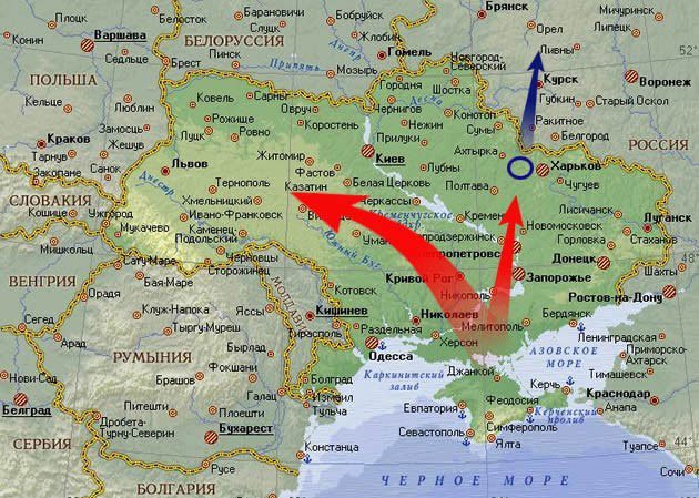 Карта где находится харьков