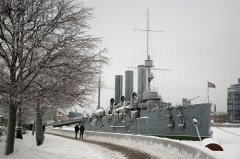 Крейсер «Аврора» - символ Октябрьской революции (Фото: Alexey Seleznev, Shutterstock)