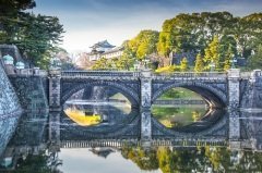 Перейдите великолепный мост Нидзю-баси и войдете в Императорский дворец в Токио (Фото: Sean Pavone, Shutterstock)