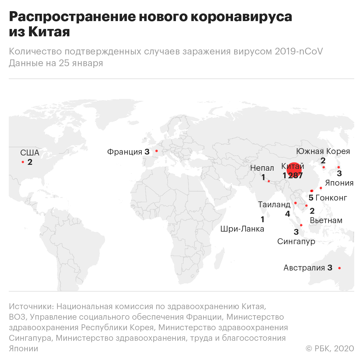 Карта коронавируса в мире