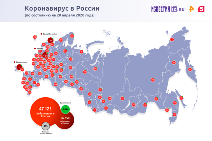 Статистика стоп коронавирус рф на 20 апреля 2020 – эпидемию удалось «притормозить»