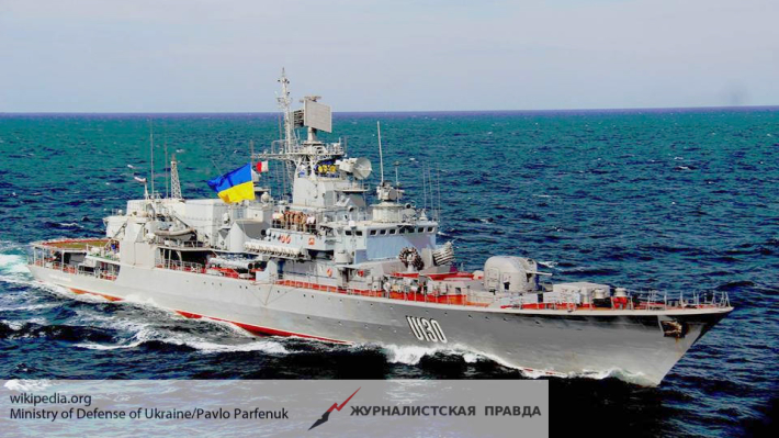 Фрегат ВМС Украины пострелял в Черном море |