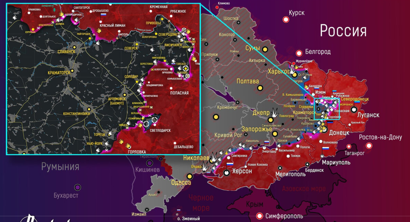 Карта оккупации украины
