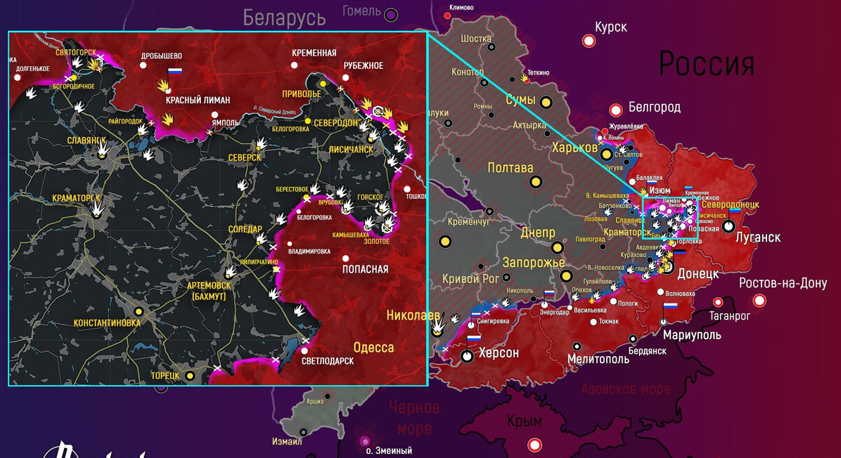 Карта украины подконтрольная россии