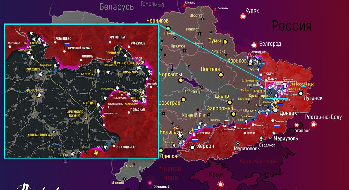 Карта захваченных территорий на украине россией