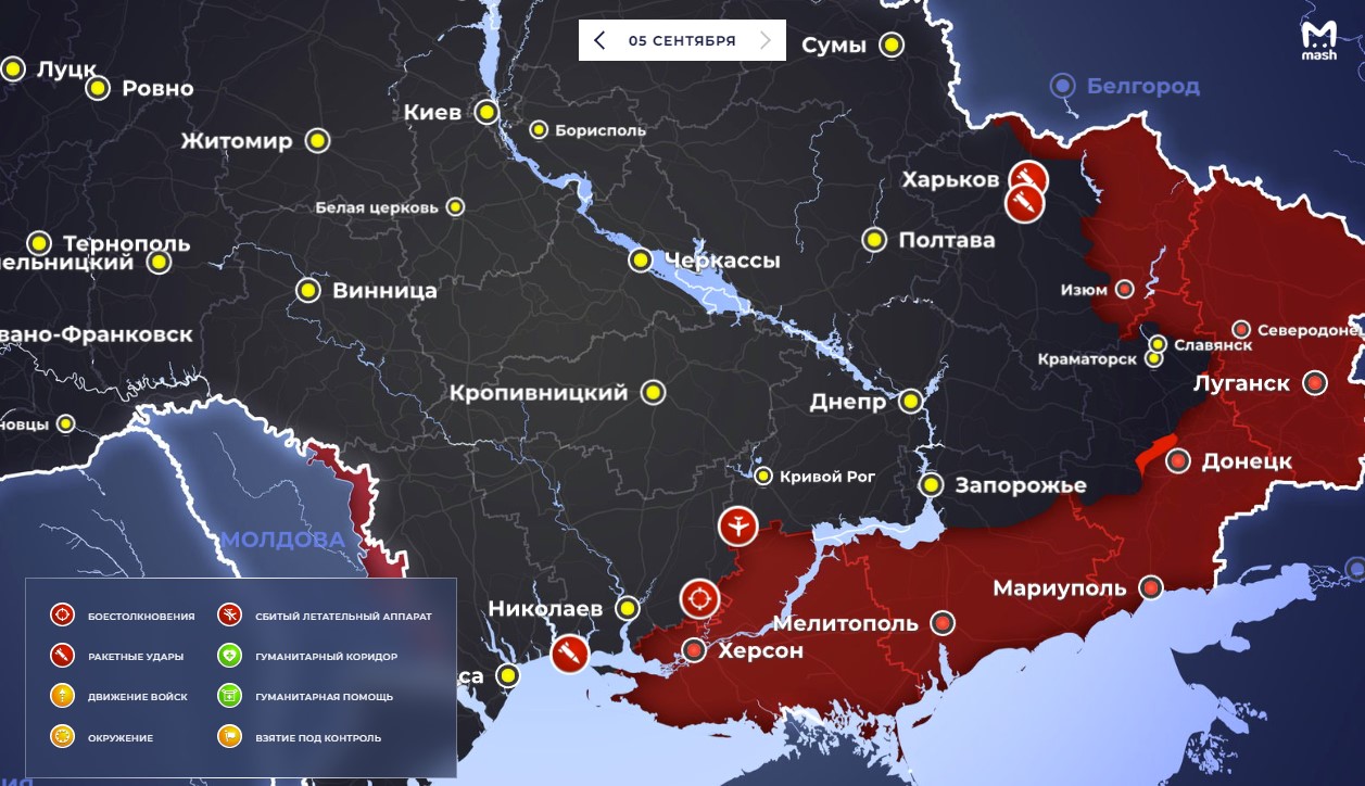 Карта захвата украины